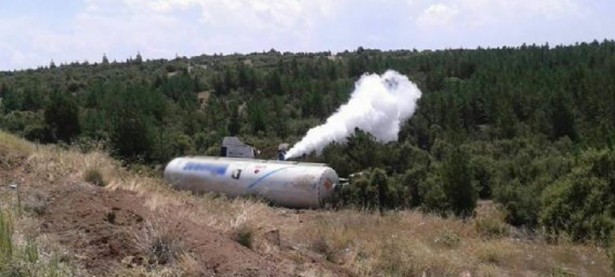 LPG tırı gaz sızıntısı