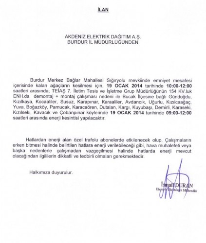 elektrik kesintisi_19 ocak 2014