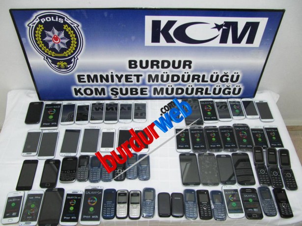kacak cep telefonu operasyonu_burdur