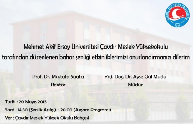 Çavdır Meslek Yüksekokulu 1. Bahar Şenliği