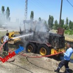 İş Makinası Cayır Cayır Yandı (2)