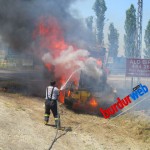 İş Makinası Cayır Cayır Yandı (3)