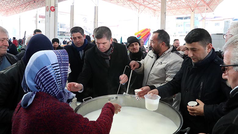 Başkan Ercengiz’den sıcak ikram