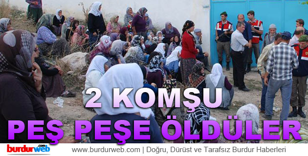 2 Komşu Peş Peşe Öldüler