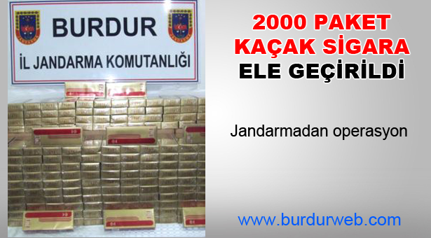 2000 Paket Kaçak Sigara Ele Geçirildi