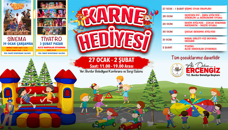 Başkan Ercengiz’den Çocuklara Özel Karne Hediyesi