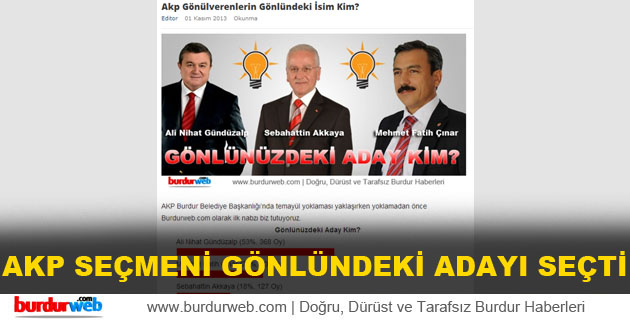 AKP Seçmeni Gönlündeki Adayı Seçti