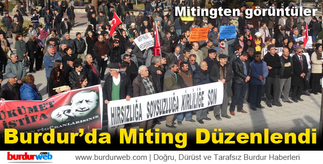 Burdur’da Miting Düzenlendi
