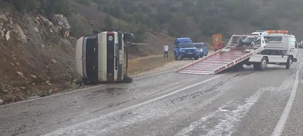Burdur Isparta dağ yolunda trafik kazası