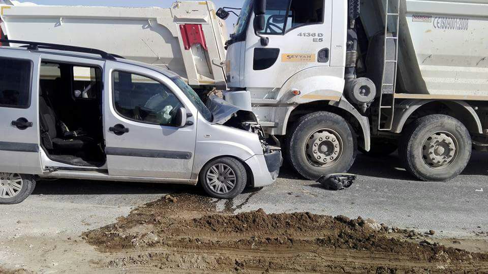 Hacılar Köyü yakınlarında trafik kazası