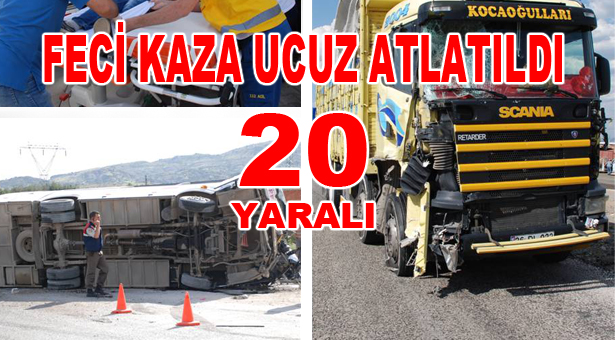 TEFENNİ’DE Öğrenci Servisi Kamyonla Çarpıştı: 20 Yaralı