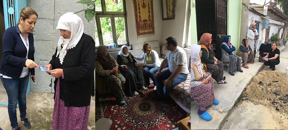 AK Parti kadınları ve gençleriyle sahada