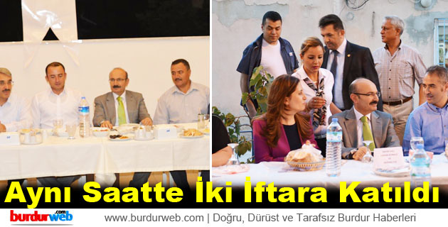 Vali Kürklü Aynı Saatte İki İftara Katıldı
