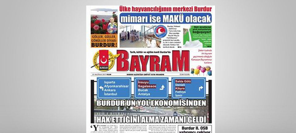 Burdur Gazeteciler Cemiyeti’nden bir ilk: Bayram Gazetesi