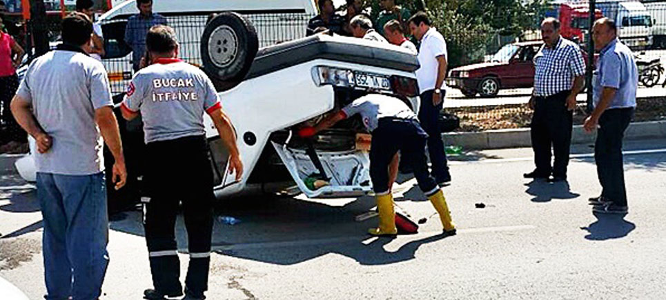 Bucak ‘ta Trafik Kazası : 2 Yaralı