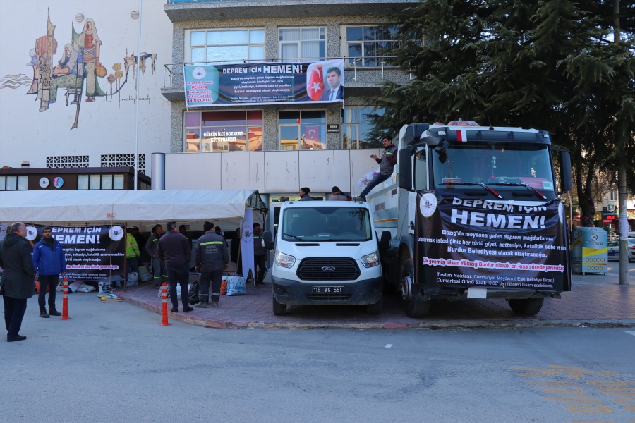 Burdur’dan depremzelere yardım eli