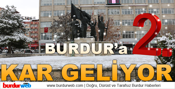 Burdur’a 2’inci Kar Geliyor