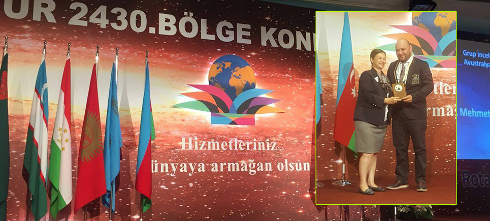 Burdur Rotary Kulübü ilk ödülünü aldı