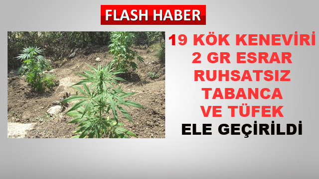 Burdur’da Yasak Kenevir Operasyonu