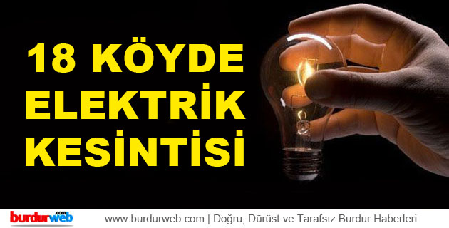 18 Köyde Elektrik Kesintisi