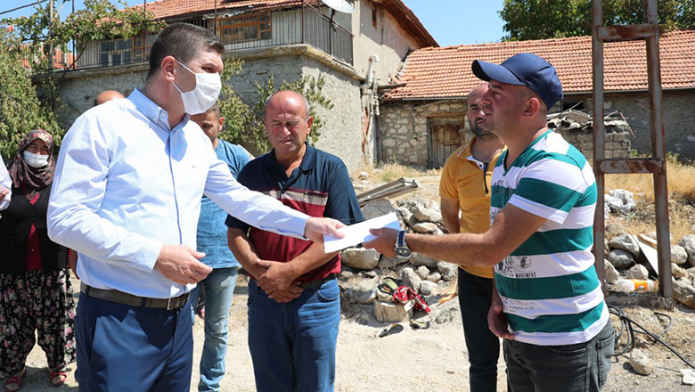 Başkan Ercengiz’den yangınzedelere ziyaret