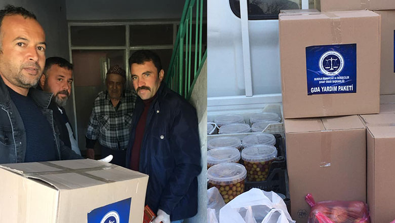 Burdur esnafından erzak yardımı