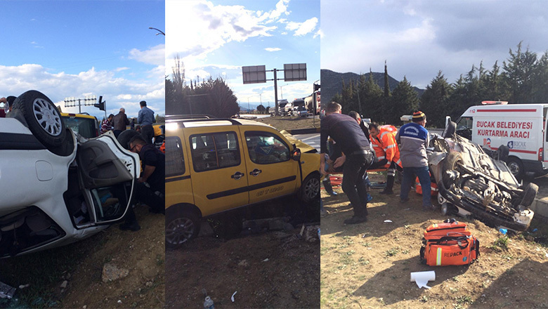 Burdur’da feci trafik kazası