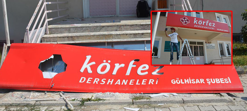 Gölhisar Belediyesi tabelaları indirdi
