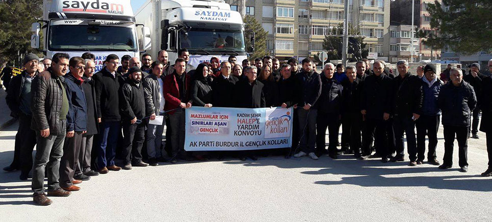 Burdur Ak Gençlik’ten Halep’e yardım eli