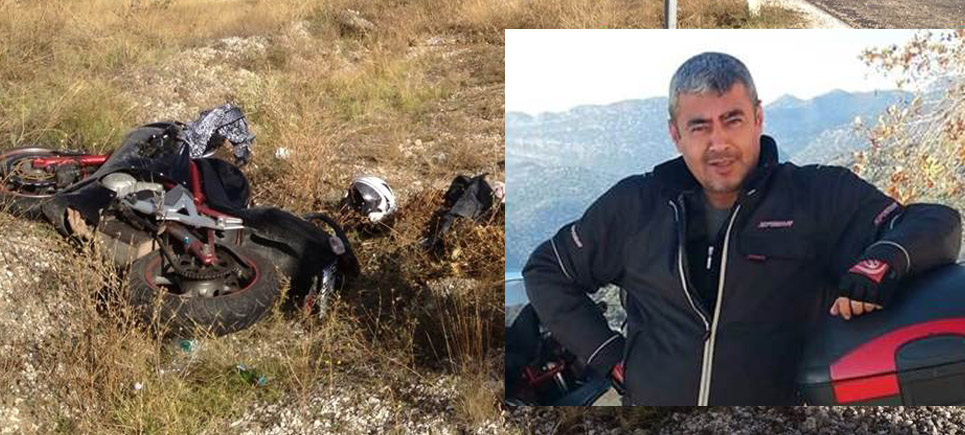 Eşinin gözü önünde feci kaza
