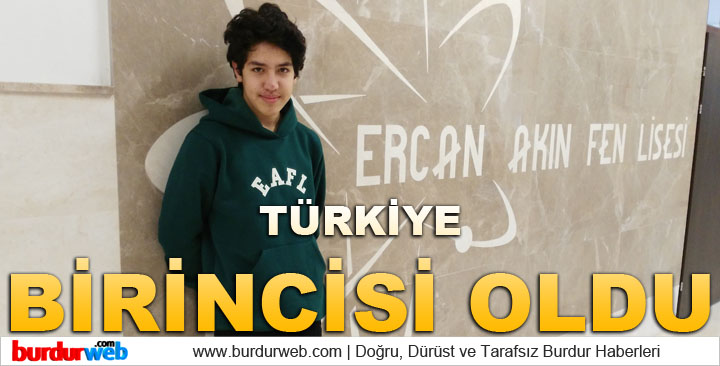 Ercan Akın Fen Lisesi Öğrencisi Türkiye Birincisi Oldu