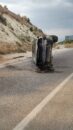 Burdur Dirmil Belinde Araç Devrildi, 2 Yaralı!