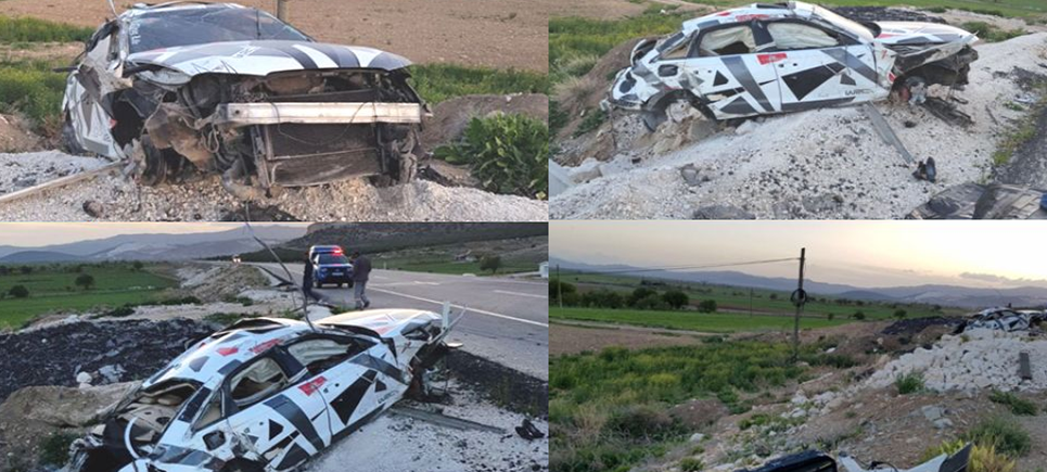 Karamanlı’da otomobil şarampole uçtu