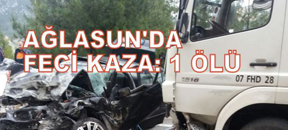 Ağlasun’da feci trafik kazası