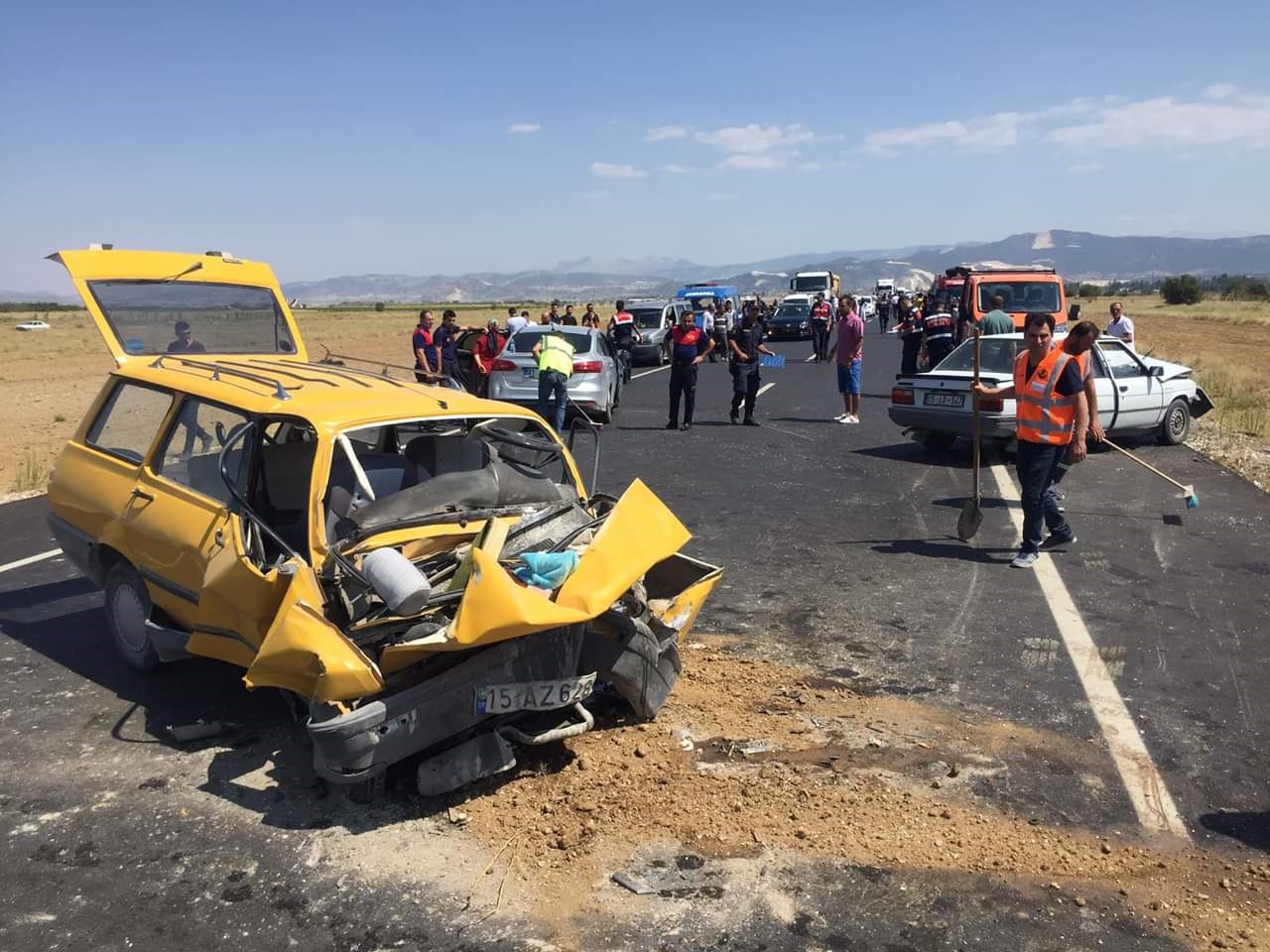 Burdur’da feci trafik kazası