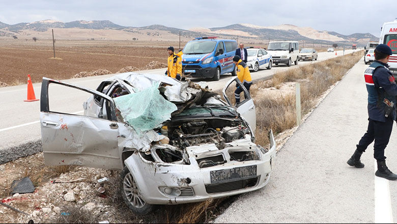 Burdur’da feci kaza