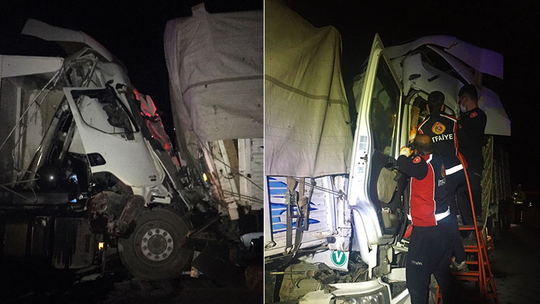 Burdur’da tırla kamyon çarpıştı