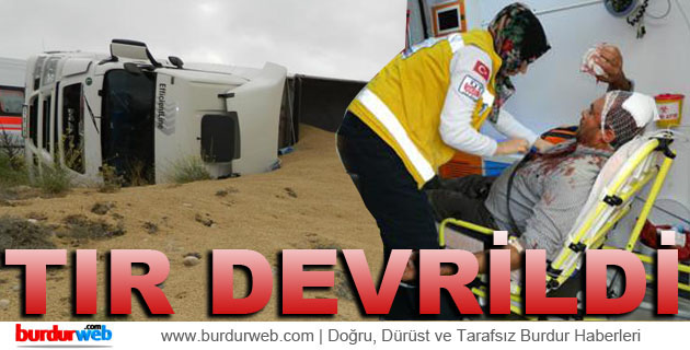 Tır Devrildi