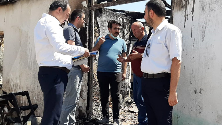 Başkan Mengi “Hükümetimiz ve Devletimiz Yangınzede Ailenin Yanında”