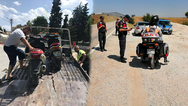 Burdur il geneli motosiklet denetimleri