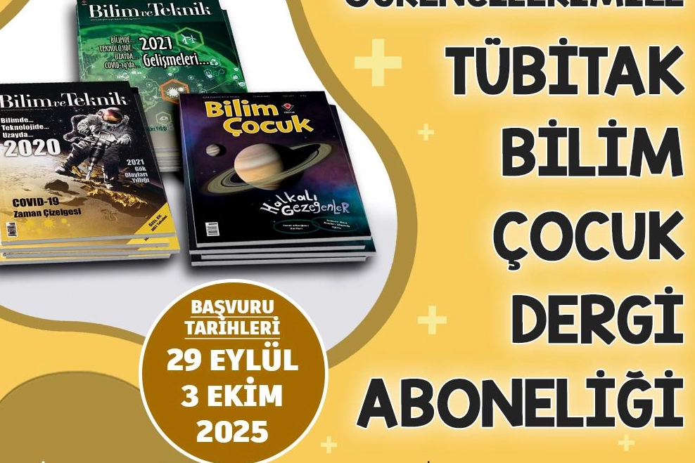 Öğrencilere Ücretsiz Bilim Dergisi Aboneliği
