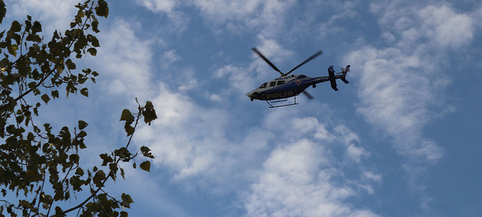 Burdur İl Emniyeti’nden helikopter destekli denetim