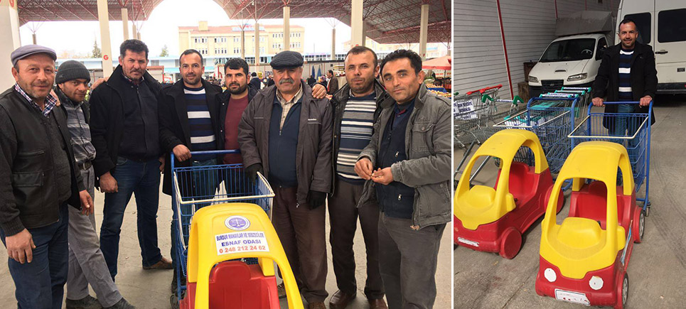 Burdur’da pazar arabası hizmeti