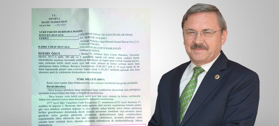Başkan Canural’a kötü haber: Mahkemeden yürütme durdurma kararı
