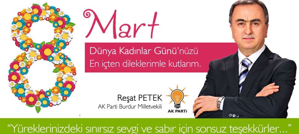 Milletvekili Petek’ten Dünya Kadınlar Günü mesajı