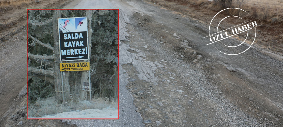 Salda Kayak Merkezi’ne yakışmayan yol ayıbı