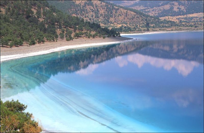 Salda Lake, Up to 196 meters depth and the deepest lake in Turkey.