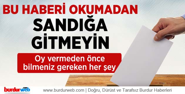 Oy Vermeden Önce Bilinmesi Gerekenler