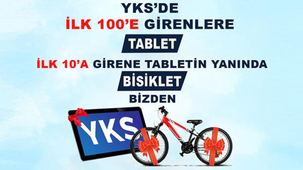 YKS’de dereceye girene ödül var