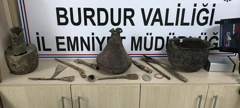 Burdur’da tarihi eser operasyonu